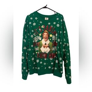 Buddy the Elf Light-Up Christmas Sweatshirt – Unisex XL (15–17) – EUC